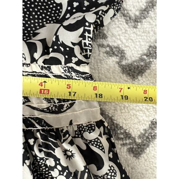 ASSORTI FOR SUSAN FREIS Vtg 80s Floral Georgette Smocked Waist Midi Dress L/XL - Picture 15 of 16